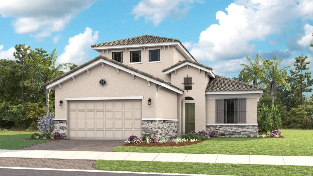Mediterranean - Front Load Garage with Bonus Mediterranean - Front Load Garage with Bonus