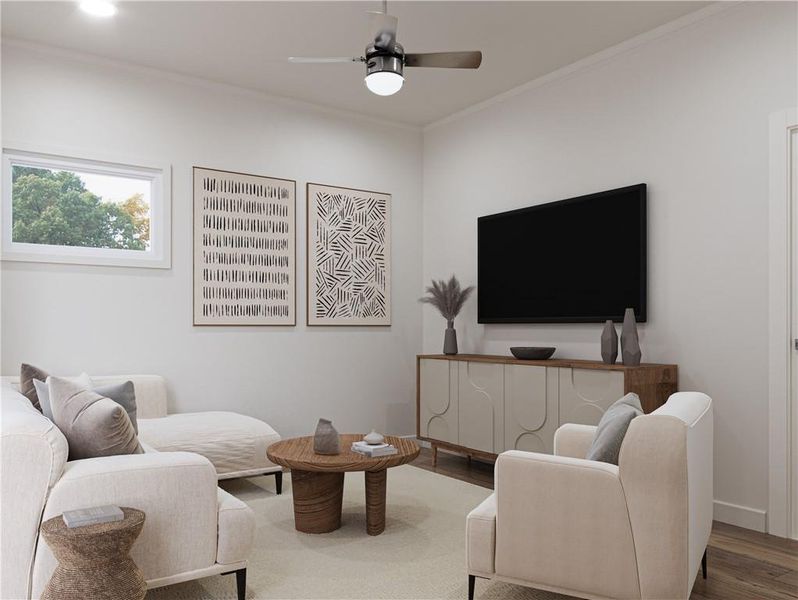 Furnished interior view inside a new home in Aberdeen, Hoschton (Image 12).