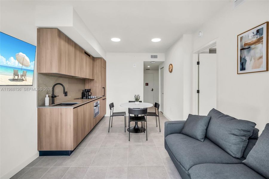 Furnished interior view inside a new home in , Miami (Image 10). Furnished interior view inside a new home in , Miami (Image 10).