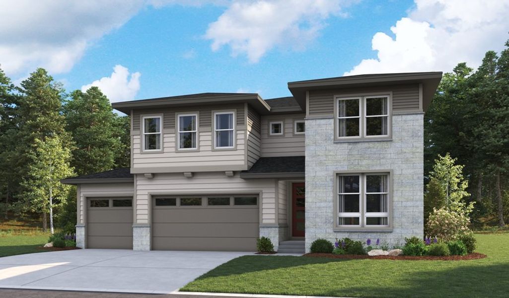 Coronado-D723-KinstonAtCenterra Elevation C (3-car)