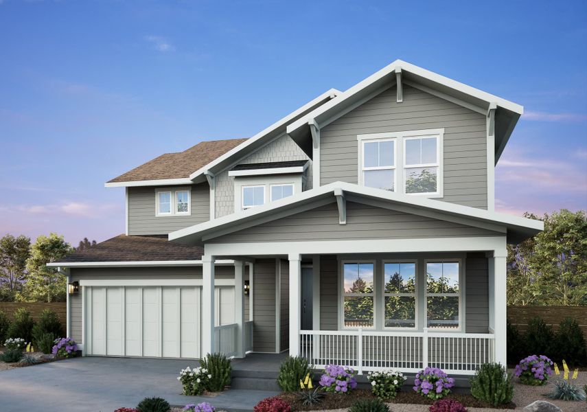 Representative exterior photo of a completed home built from the Big Sky Eight by Brookfield Residential in Big Sky at Barefoot, Firestone, CO (Image 2).