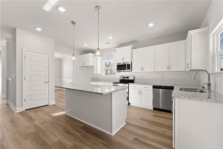 Furnished interior view inside a new home in The Fields of Walnut Creek, Pendergrass (Image 5).