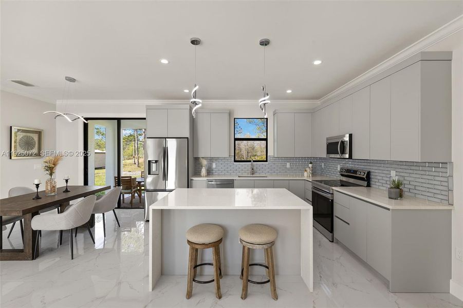 Furnished interior view inside a new home in , Naples (Image 13).