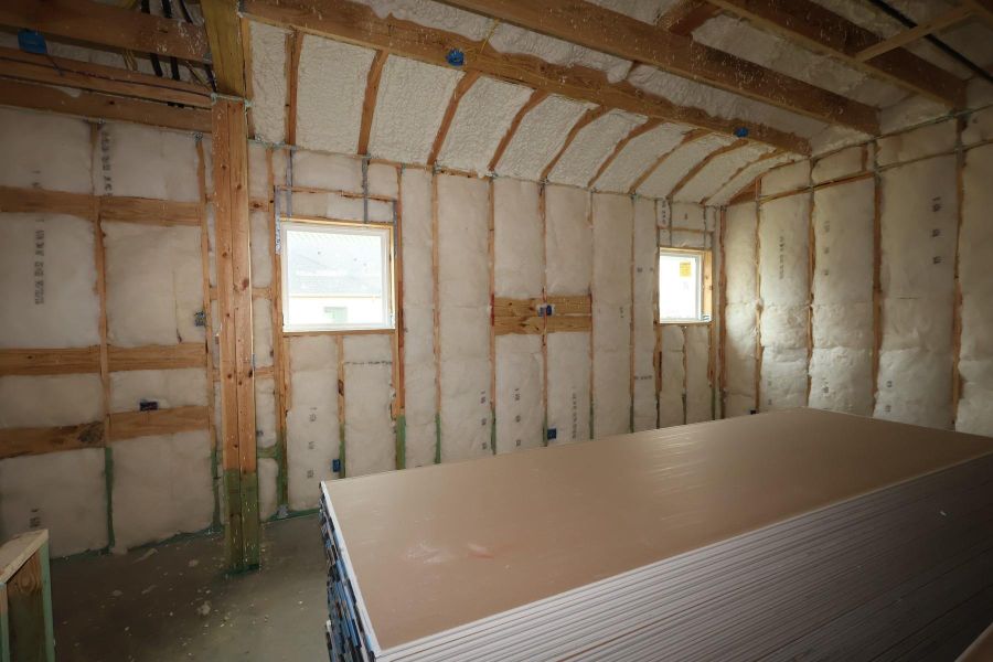 In-progress construction of a new home in Riceland 50’ Alley Load Homesites, Mont Belvieu, TX (Image 4).