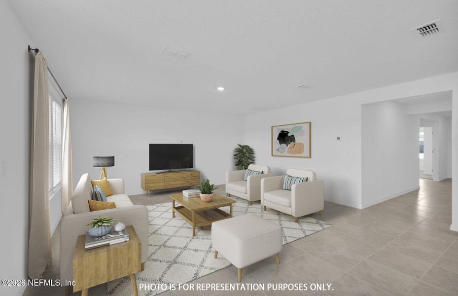 Furnished interior view inside a new home in Wells Landing, Jacksonville (Image 12).