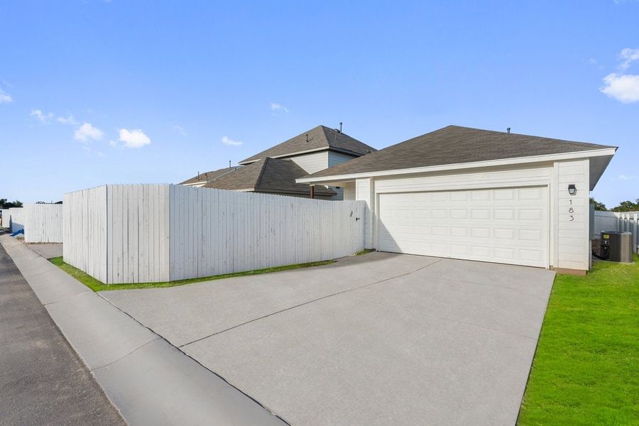 Exterior details and patio area of a home in Porter Country, Kyle (Image 2). Exterior details and patio area of a home in Porter Country, Kyle (Image 2).