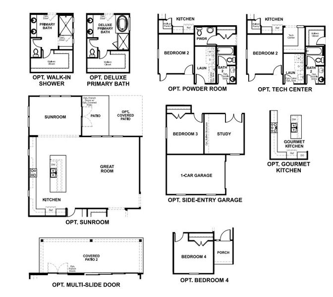 2D floor plan layout of this home in SummerTide, Palm Coast, FL (Image 5).