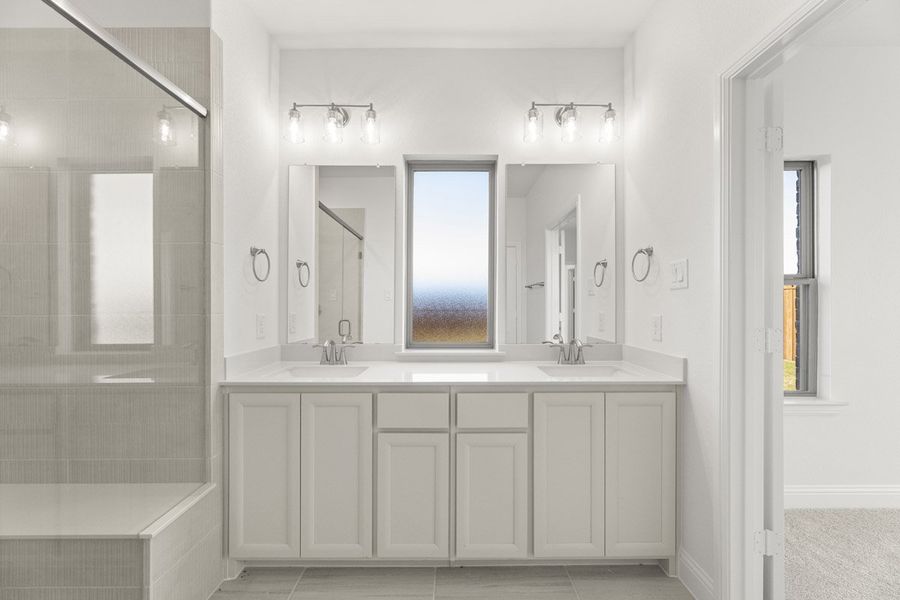 Representative furnished interior of a home built from the Trentino by Pacesetter Homes in Keeneland, Aubrey (Image 9).