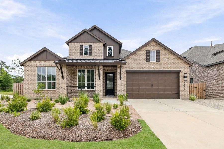 Front exterior of a new home in COLTON, Montgomery, TX, highlighting curb appeal (Image 1). Front exterior of a new home in COLTON, Montgomery, TX, highlighting curb appeal (Image 1).