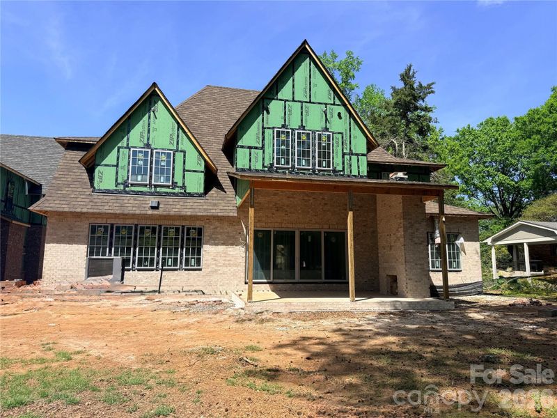 Rear Elevation- Brick is done  4-3-26