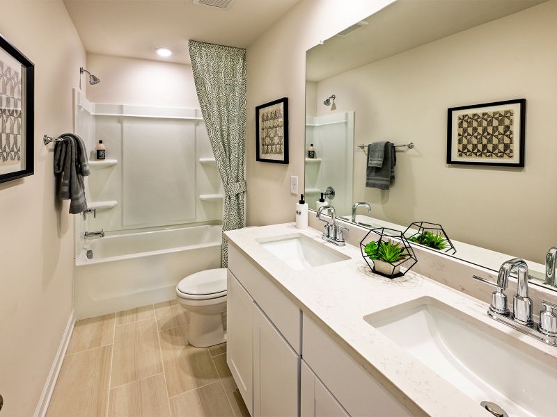 Secondary bathrooms help your guest feel at home. Secondary bathrooms help your guest feel at home.