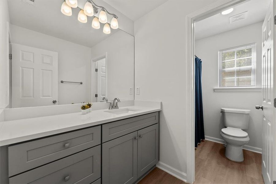 Furnished interior view inside a new home in , Hampton (Image 10).