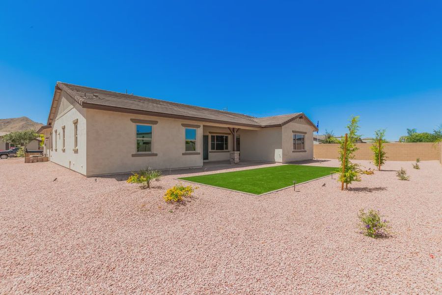 Exterior details and patio area of a home in Bellero Estates, Queen Creek (Image 21).