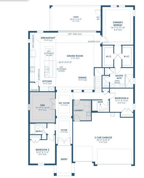2D floor plan layout of this home in Waterset, Apollo Beach, FL (Image 3).