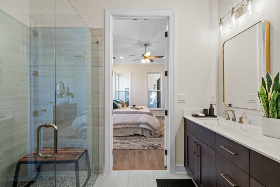 Representative furnished interior of a home built from the The Kenton by The Providence Group in Promenade at Sawnee Village, Cumming (Image 33).