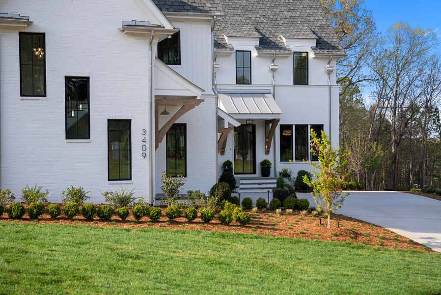 Representative exterior details of a home built from the Eloise by Homes by Dickerson in The Founding at Blue Ridge, Raleigh (Image 6).