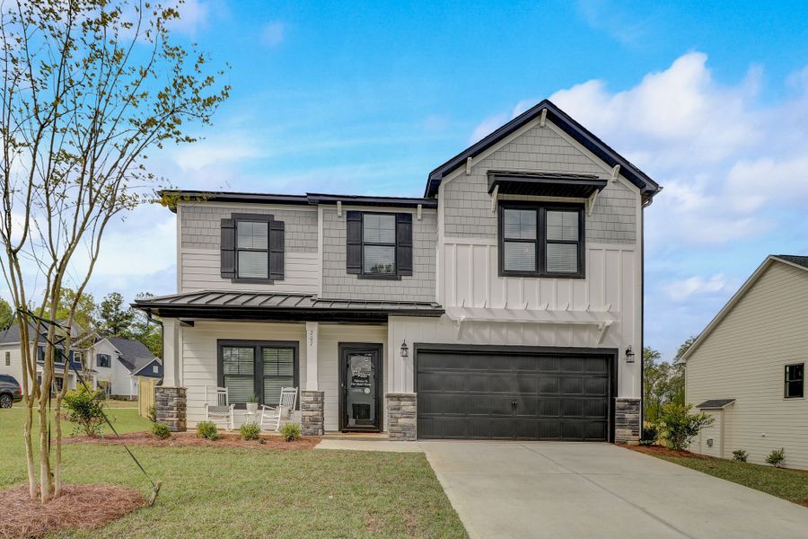 Representative exterior photo of a completed home built from the Brantley II by Great Southern Homes in Collins Cove, Chapin, SC (Image 28).