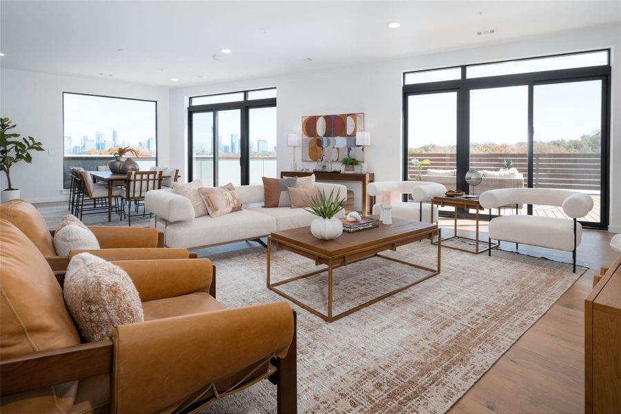 Furnished interior in a model home at One Oak in Austin (Image 23).