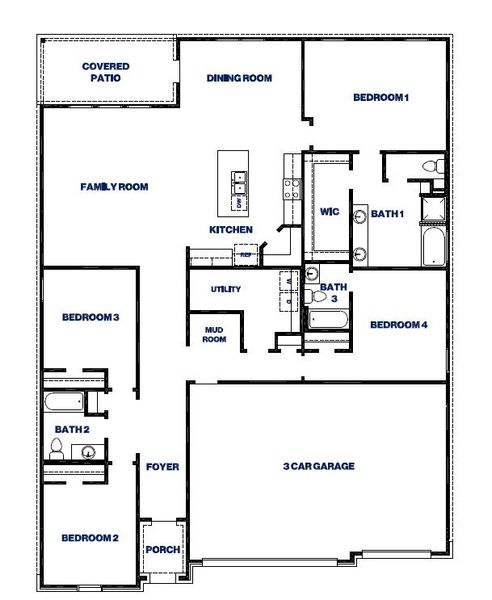 2D floor plan layout of this home in Medina, Dayton, TX (Image 2). 2D floor plan layout of this home in Medina, Dayton, TX (Image 2).