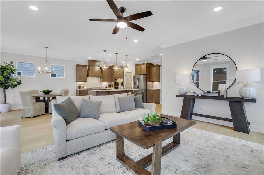 Furnished interior view inside a new home in Villas at Dawsonville, Dawsonville (Image 27).