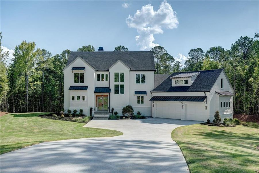 Front exterior of a new home in , Newnan, GA, highlighting curb appeal (Image 34).