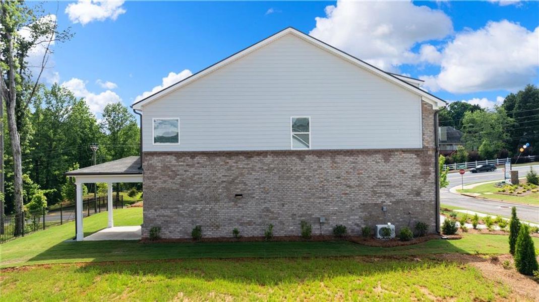Exterior details and patio area of a home in Alcovy Village, Lawrenceville (Image 34).