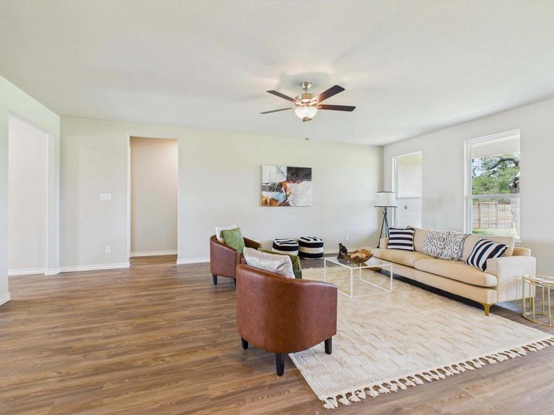 Representative furnished interior of a home built from the The Foster E by Davidson Homes LLC in Potranco Oaks, Castroville (Image 13). Representative furnished interior of a home built from the The Foster E by Davidson Homes LLC in Potranco Oaks, Castroville (Image 13).