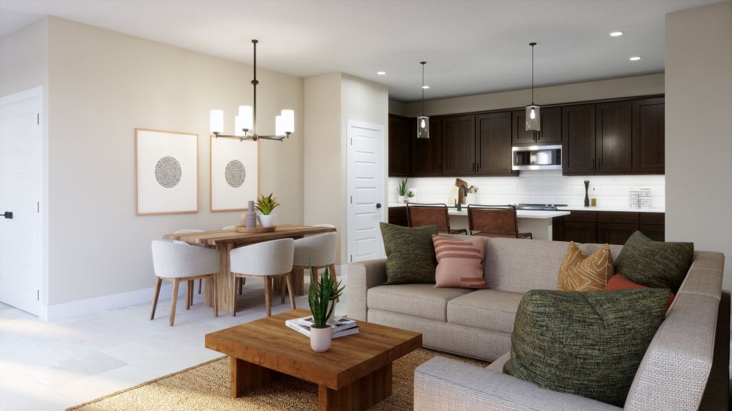 Representative furnished interior of a home built from the Mariposa by Risewell Homes in Mira Vista at Victory, Buckeye (Image 5). Representative furnished interior of a home built from the Mariposa by Risewell Homes in Mira Vista at Victory, Buckeye (Image 5).