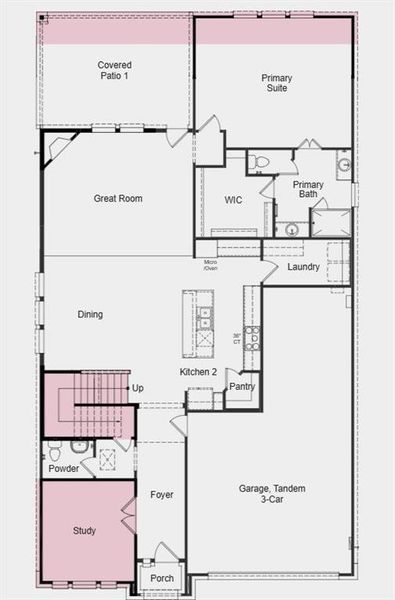 Structural options added include: media room to the second floor, extended owner's suite and covered patio, open stair railing, and private study.