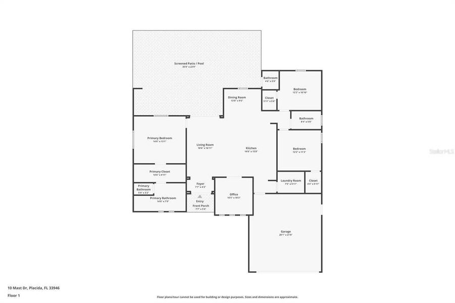 2D floor plan layout of this home in , Placida, FL (Image 3). 2D floor plan layout of this home in , Placida, FL (Image 3).