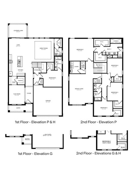 2D floor plan layout for the Talbot by D.R. Horton in Hammock at Two Rivers, Zephyrhills, FL (Image 3).