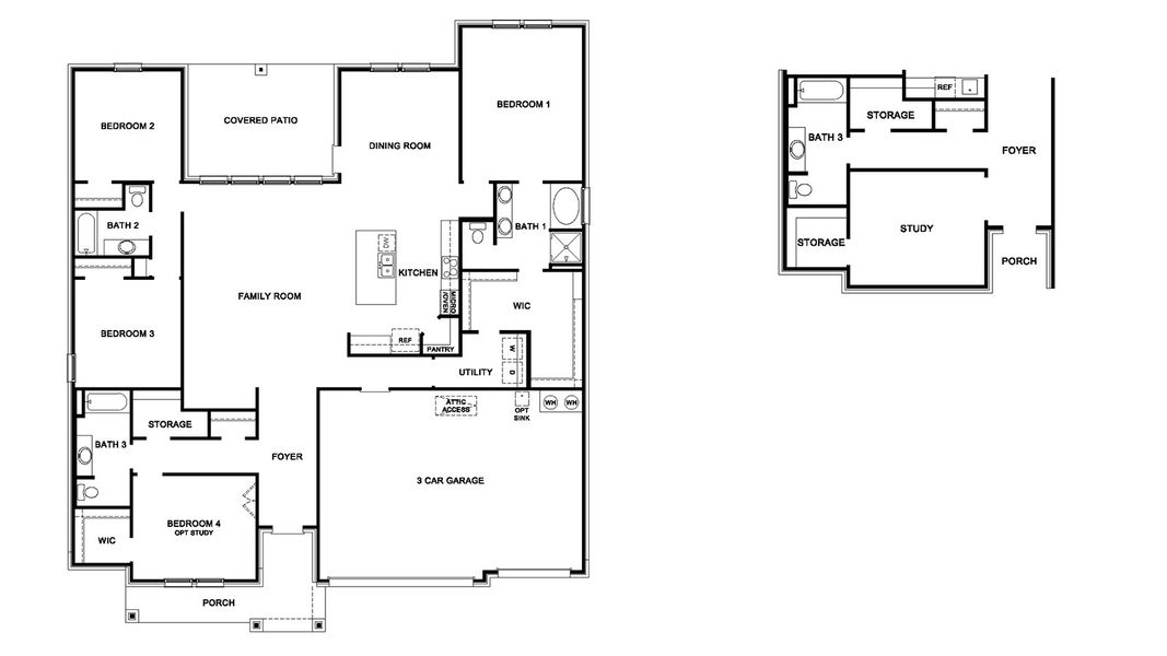 2D floor plan layout of this home in The Woods, Lumberton, TX (Image 2). 2D floor plan layout of this home in The Woods, Lumberton, TX (Image 2).