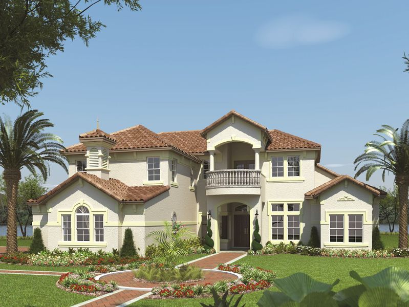 Representative exterior photo of a completed home built from the The Deauville by ABD Development in Toscana, Palm Coast, FL (Image 1). Representative exterior photo of a completed home built from the The Deauville by ABD Development in Toscana, Palm Coast, FL (Image 1).