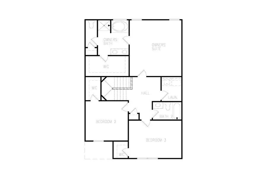 2D floor plan layout of this home in Chapel Hill, Newnan, GA (Image 3).