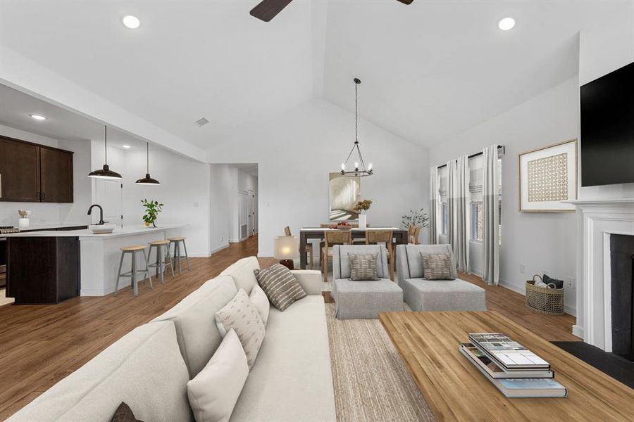 Furnished interior view inside a new home in Aspire at Noble Ridge, Howe (Image 17). Furnished interior view inside a new home in Aspire at Noble Ridge, Howe (Image 17).