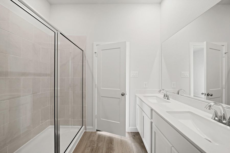 Furnished interior view inside a new home in Creekland Village at Bridgeland, Cypress (Image 13).