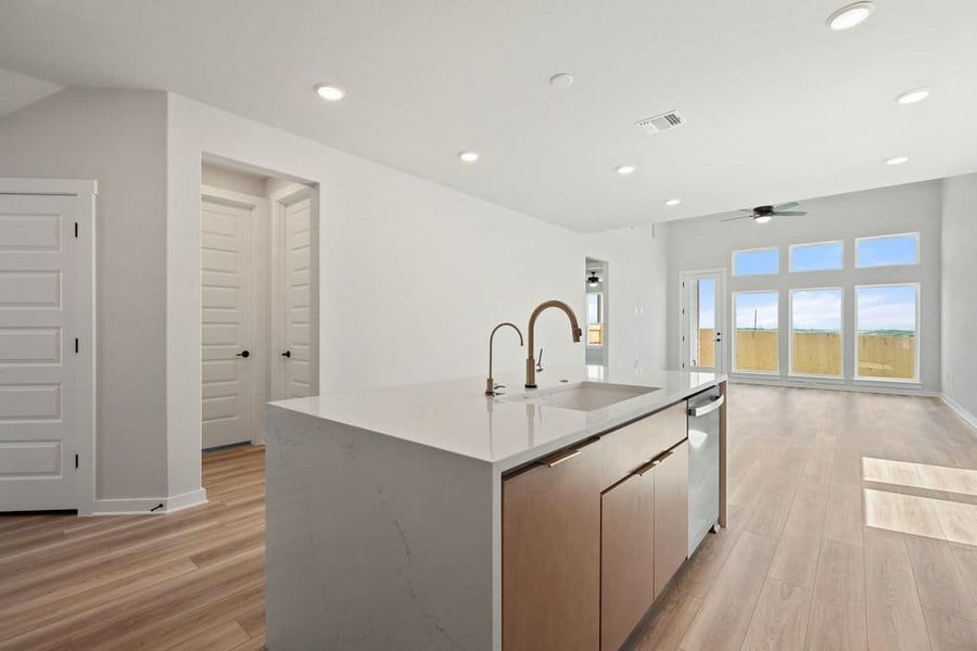 Furnished interior view inside a new home in Terrace Collection At Turner's Crossing, Buda (Image 11).