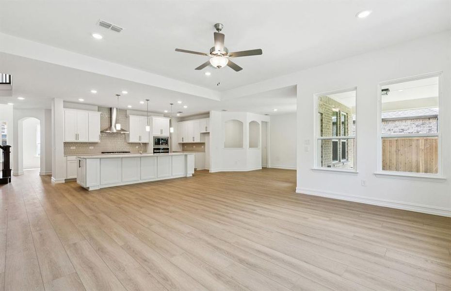 Open concept living areas Open concept living areas