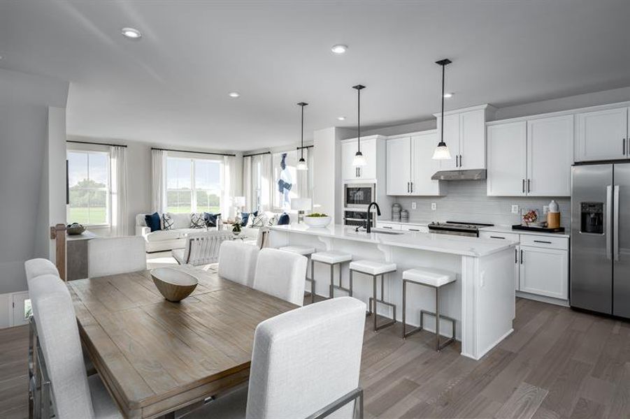 Representative furnished interior of a home built from the Serenade 4 Bedroom by Ryan Homes in Creek Water Townhomes, Fort Mill (Image 3).