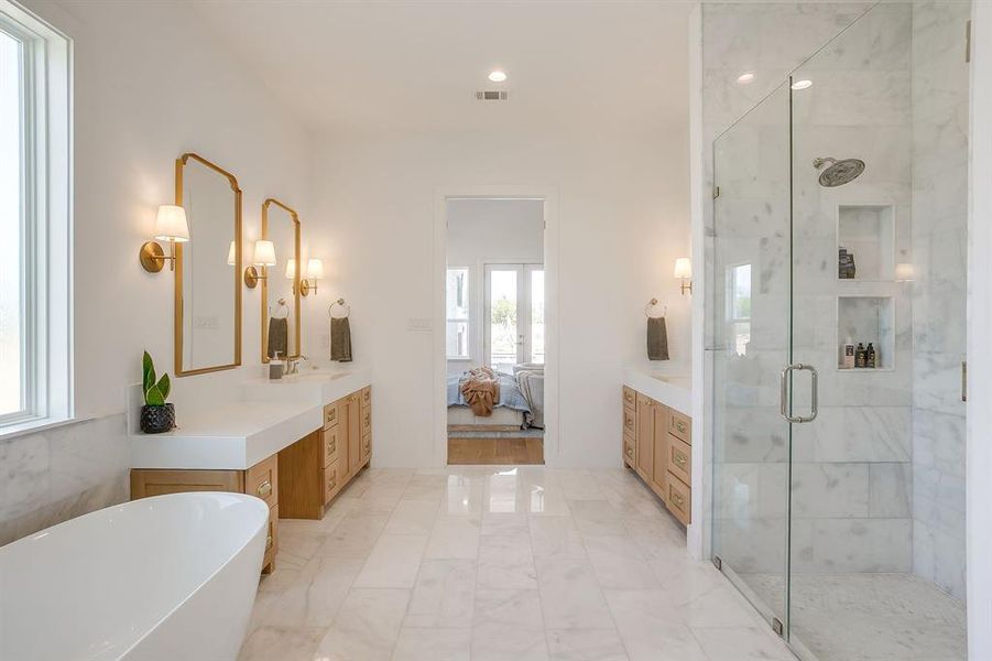 Furnished interior view inside a new home in , Aledo (Image 29).