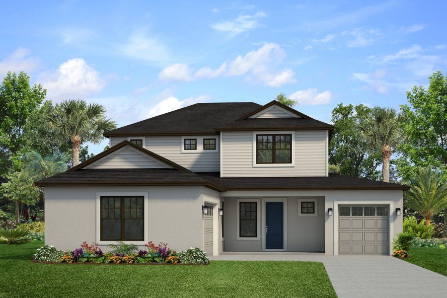 Representative exterior photo of a completed home built from the Yosemite II by Park Square Residential in The Sanctuary at Seaire, Parrish, FL (Image 1). Representative exterior photo of a completed home built from the Yosemite II by Park Square Residential in The Sanctuary at Seaire, Parrish, FL (Image 1).