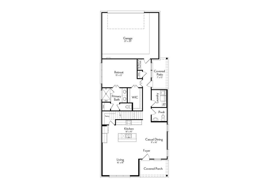 2D floor plan layout for the Cleary by Autograph Homes in Indigo, Richmond, TX (Image 4).