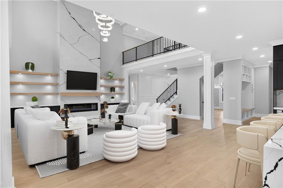 Furnished interior view inside a new home in , Suwanee (Image 26).