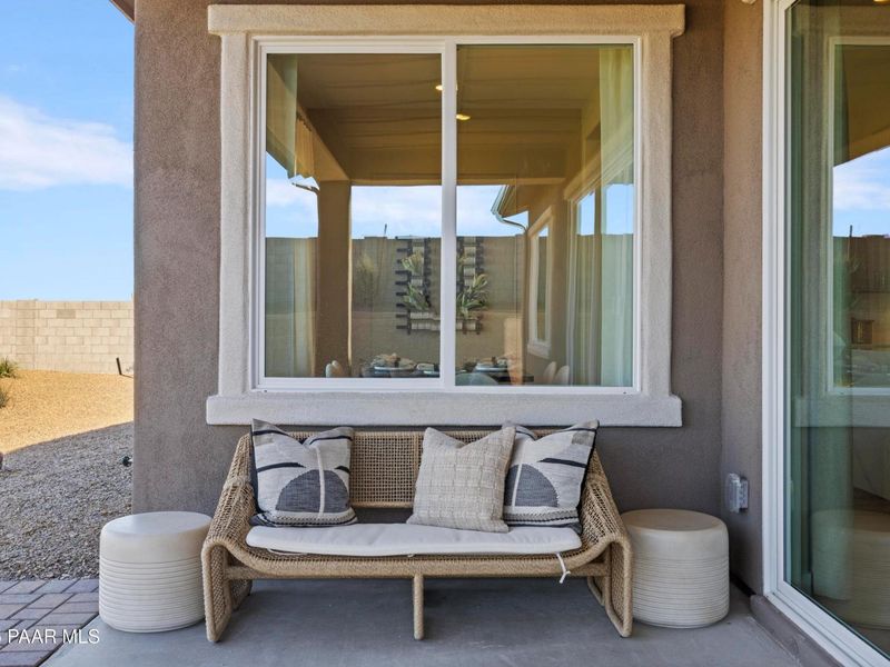 Exterior details and patio area of a home in Hidden Hills, Prescott (Image 30).