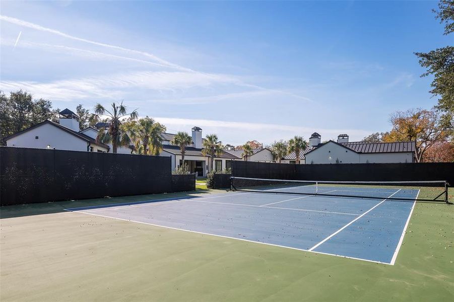 Full sport court and regulation sized tennis court