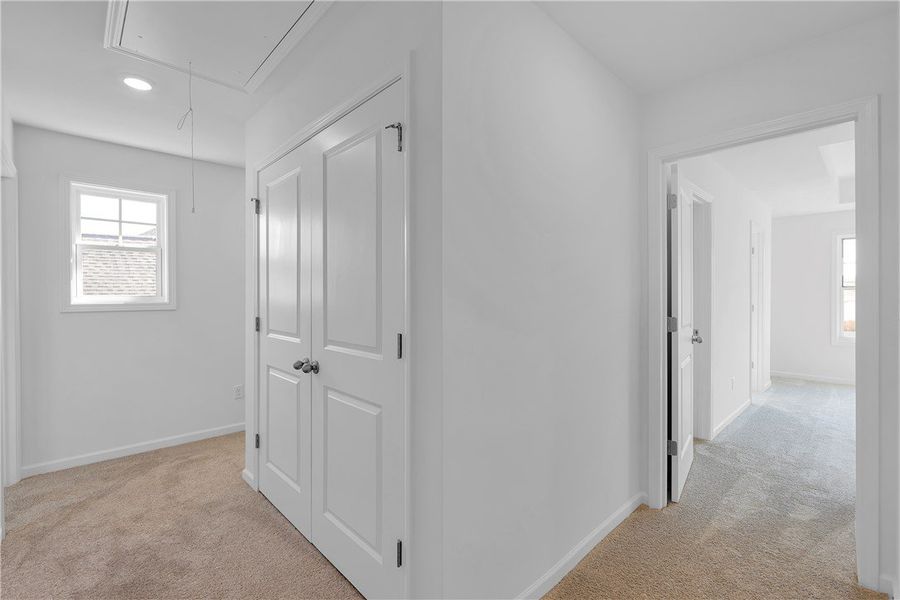 Bright and airy interior with pristine white walls