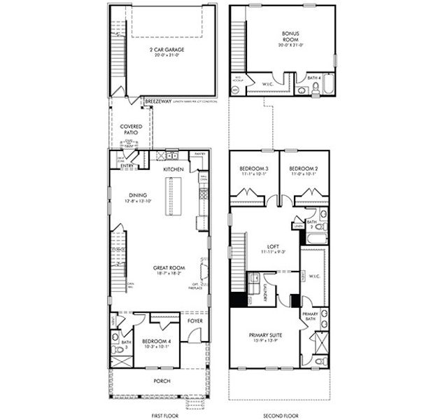 2D floor plan layout of this home in Poplar Farms, Franklin, TN (Image 3).