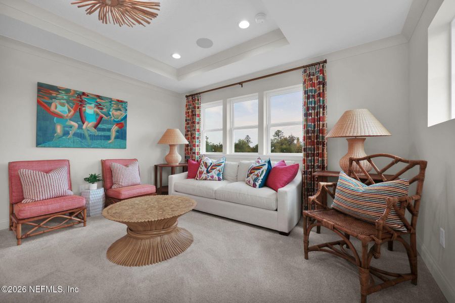 Furnished interior view inside a new home in Mariposa at EverRange 40' Series, Jacksonville (Image 31).
