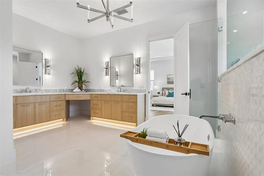 Furnished interior view inside a new home in , Tampa (Image 67).