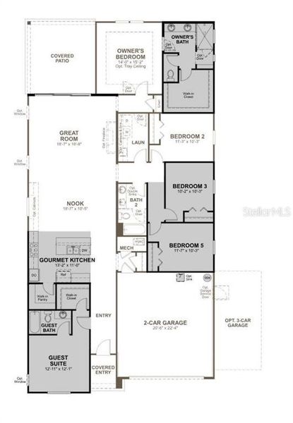 2D floor plan layout of this home in Coastal Gardens, Palm Coast, FL (Image 4). 2D floor plan layout of this home in Coastal Gardens, Palm Coast, FL (Image 4).